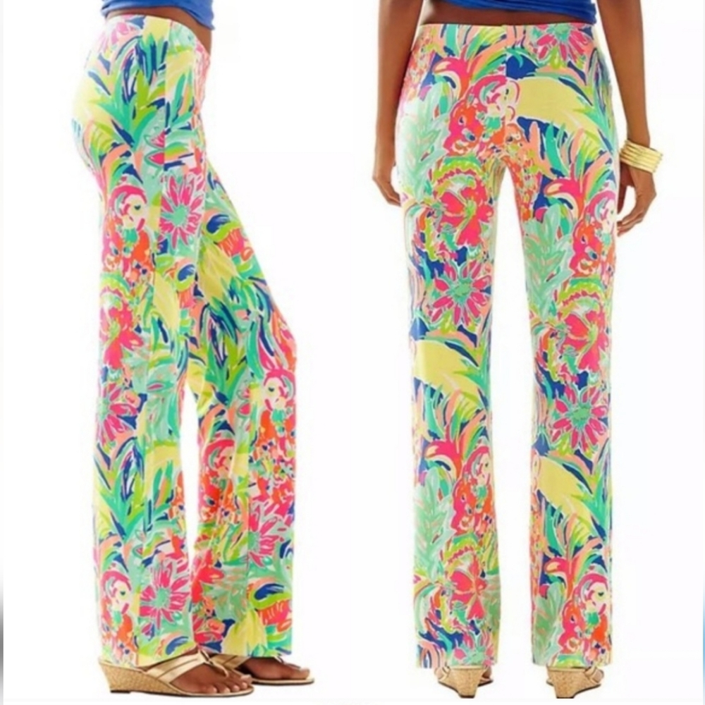 Lilly Pulitzer Georgia May Palazzo Beach Pants Multi Casa Banana